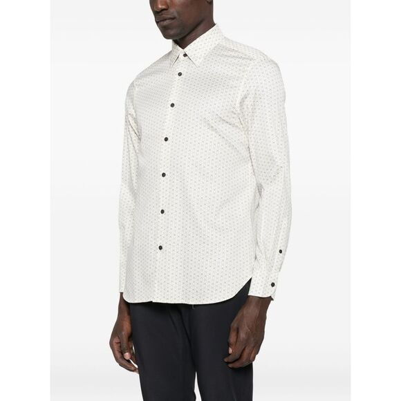Emporio Armani Men's Patterned Cotton Shirt